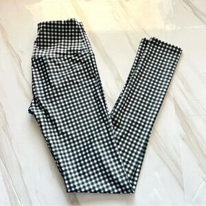 Goldsheep Checkered Leggings Size XS Black White